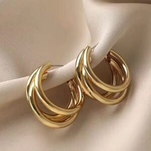 Double layer Gold Hoops